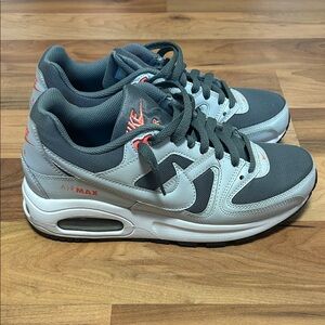 Nike Air Max Gray and White with Red Accents